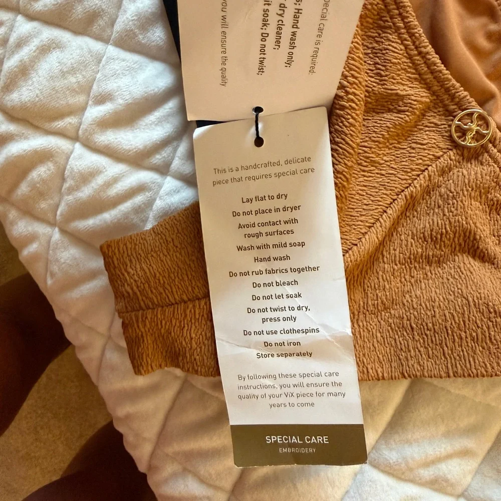 Women's Triangle String Bikini - Brown by VIX SWIMWEAR - Picture 3 of 5